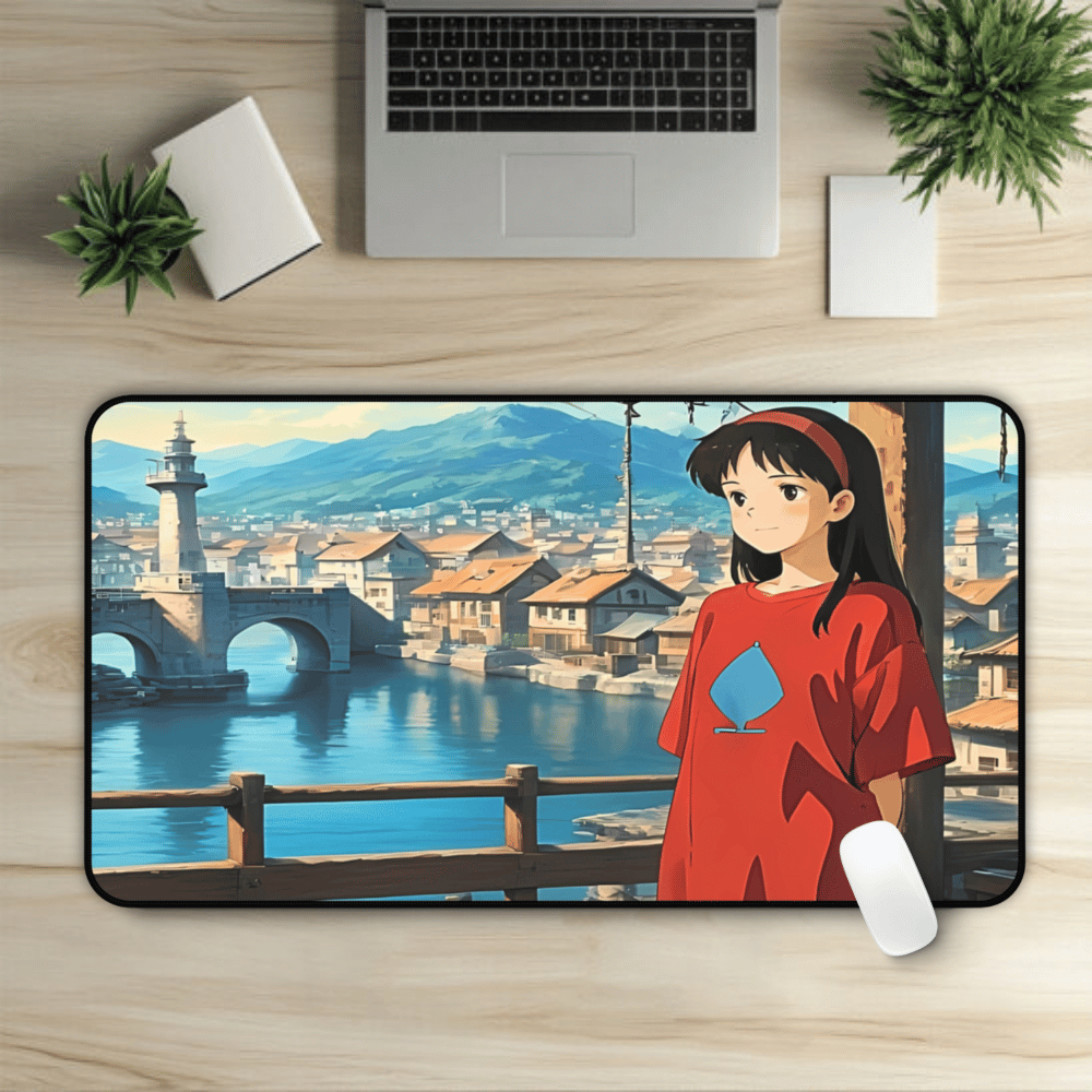 Yumeko – Red Shirt Girl & Clear Skies Desk Mat
