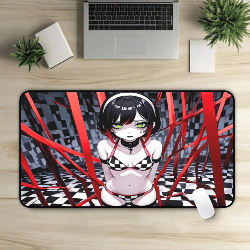 Quirky Goth Anime Waifu Desk Mat