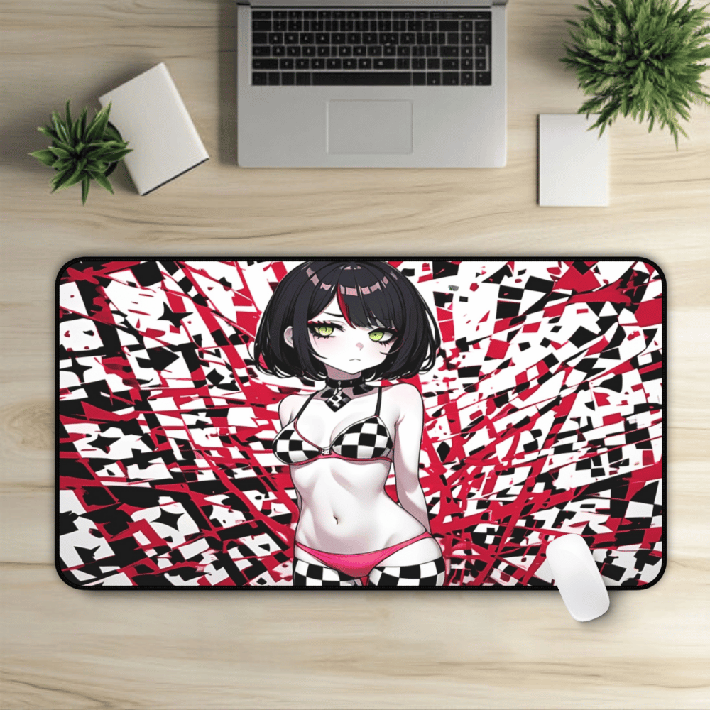 Sexy Goth Waifu Desk Mat "It's You"