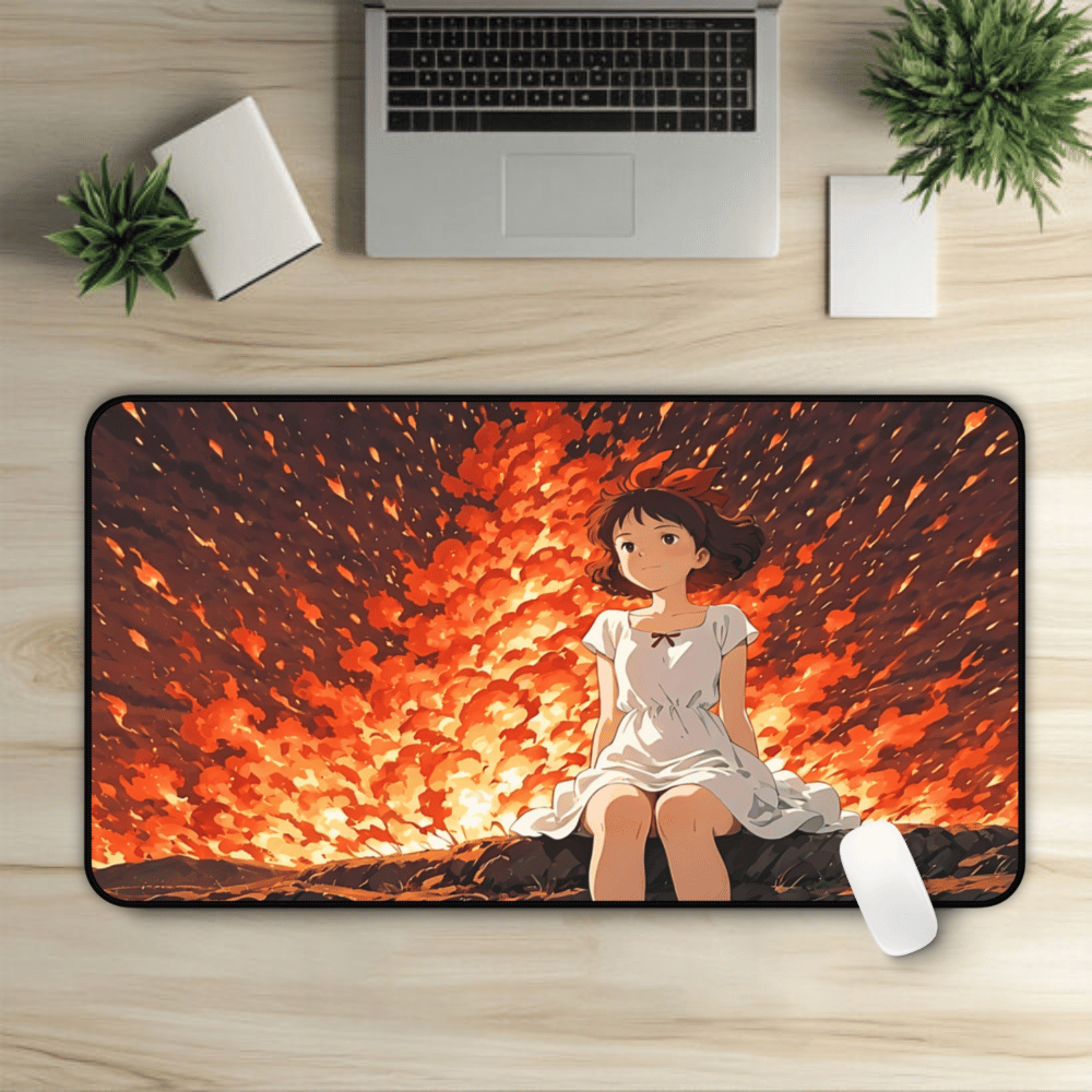 Yumeko – Nostalgia Under the Firey Sky Desk Mat