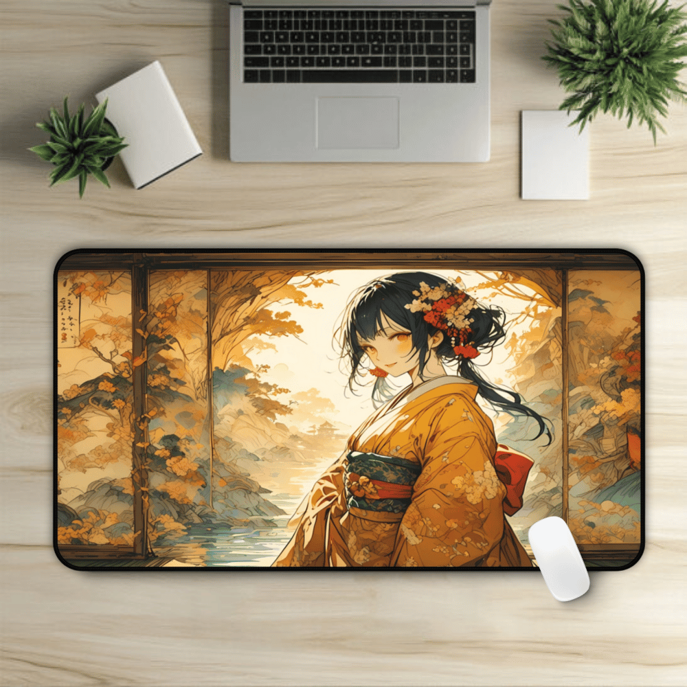 Nihonga - Golden Afternoon Desk Mat