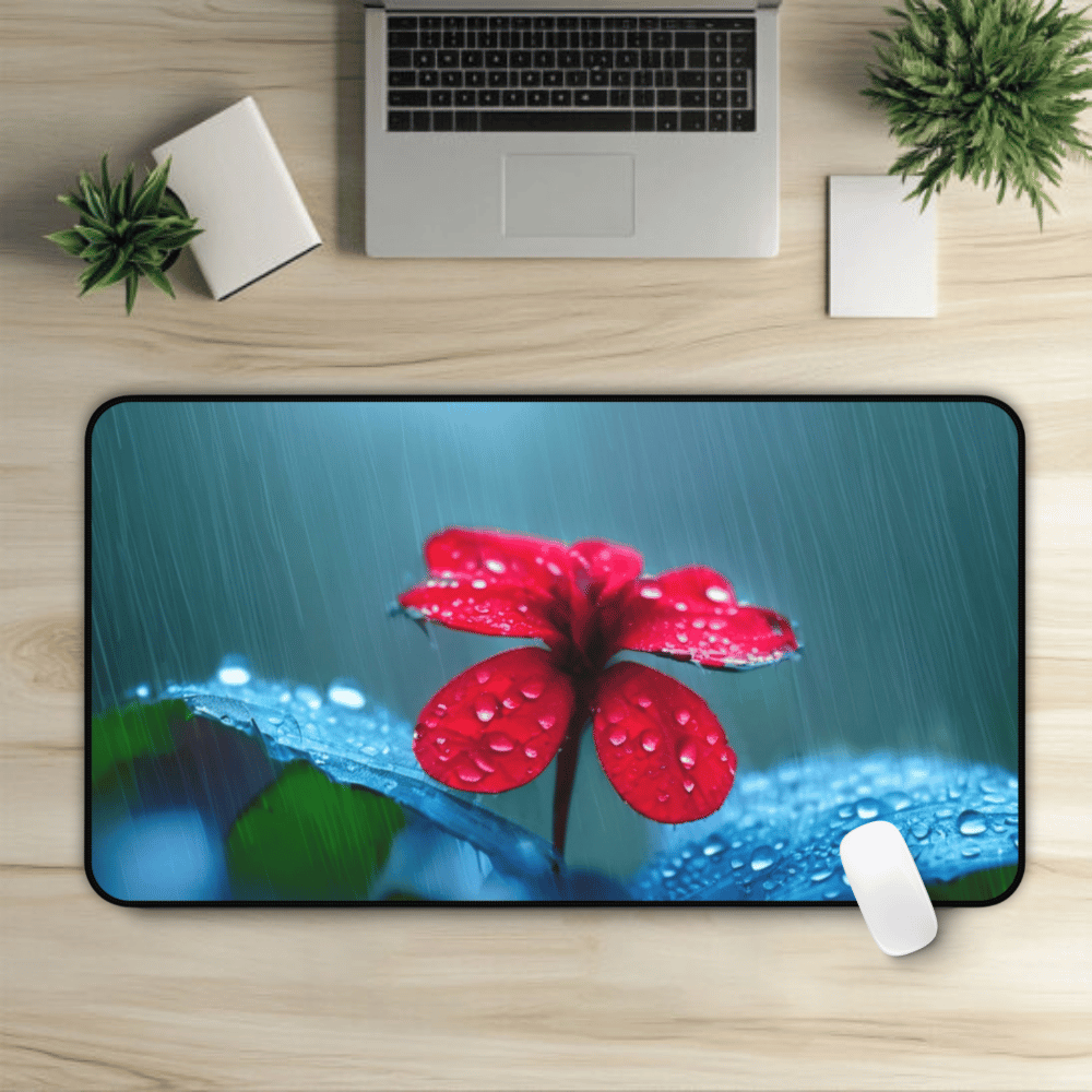 Rain Kissed Blossom Desk Mat