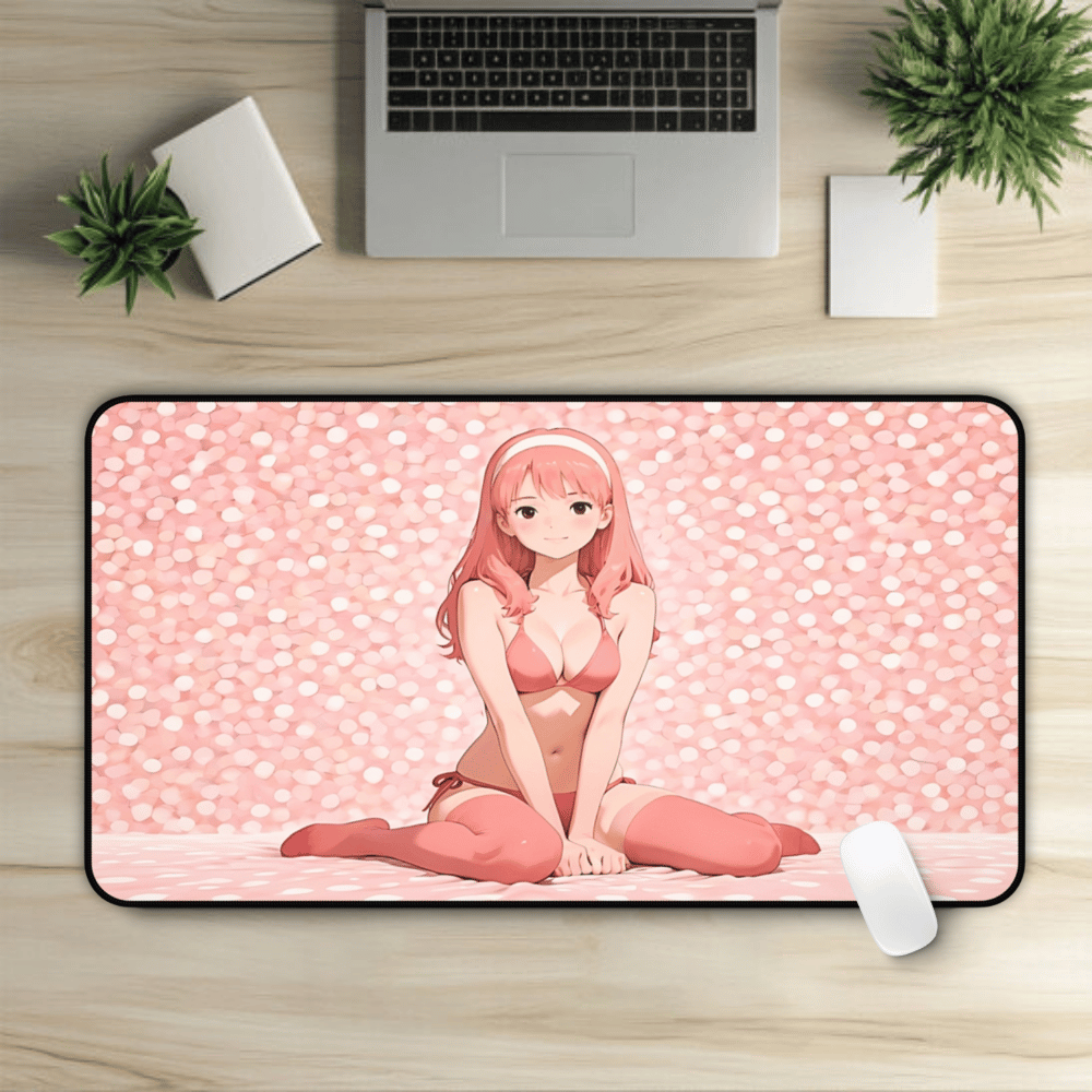 Yumeko – Pink Blossom & Velvet Flame Lewd Desk Mat