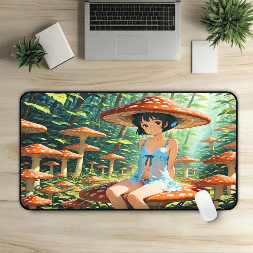 Yumeko – Forest Spirit & Giant Toadstool Desk Mat