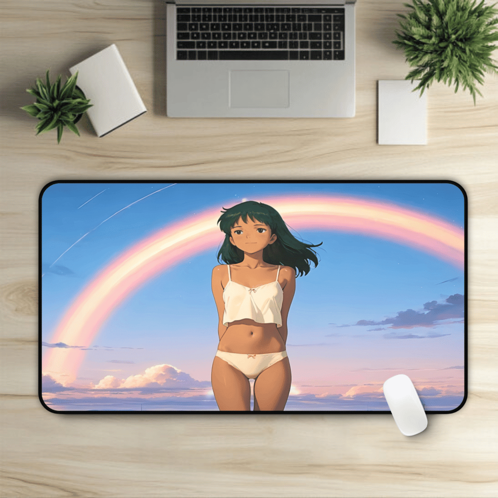 Yumeko – Tan Waifu & Rosy Sunset Desk Mat