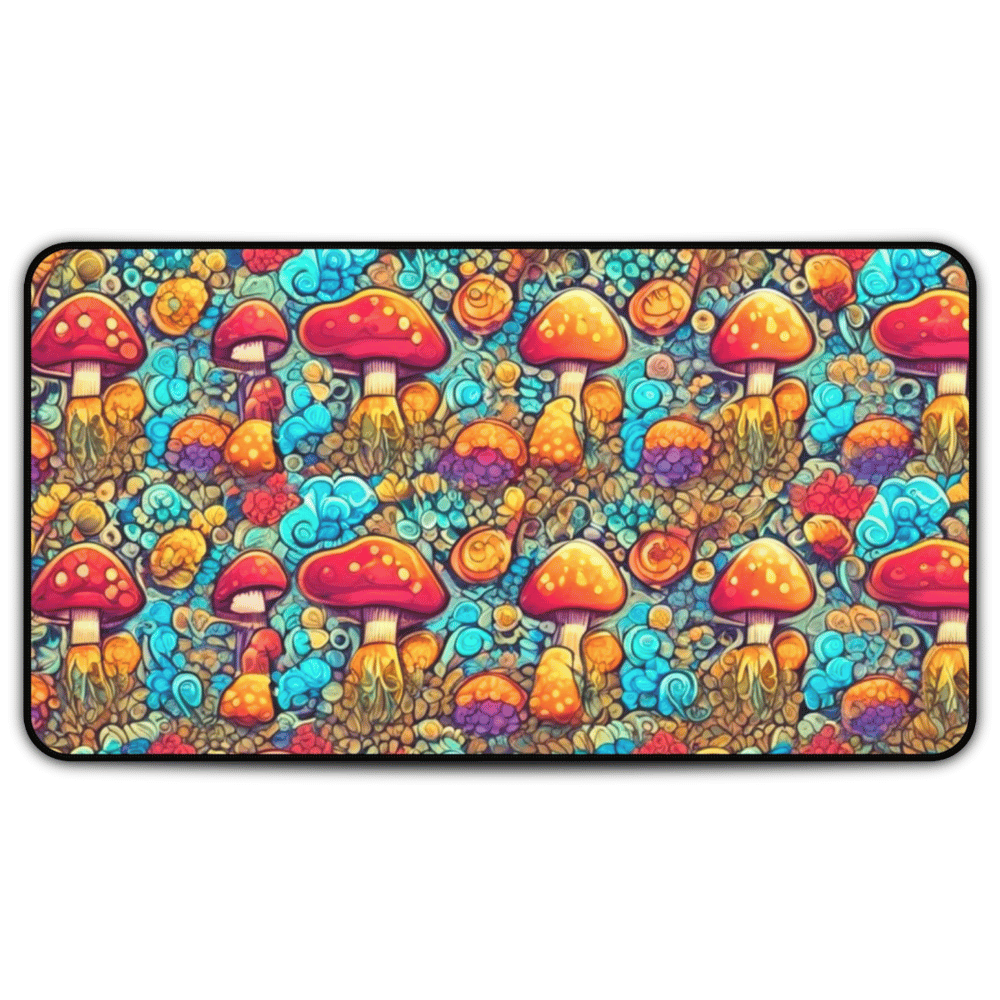 Rainbow Shrooms Desk Mat