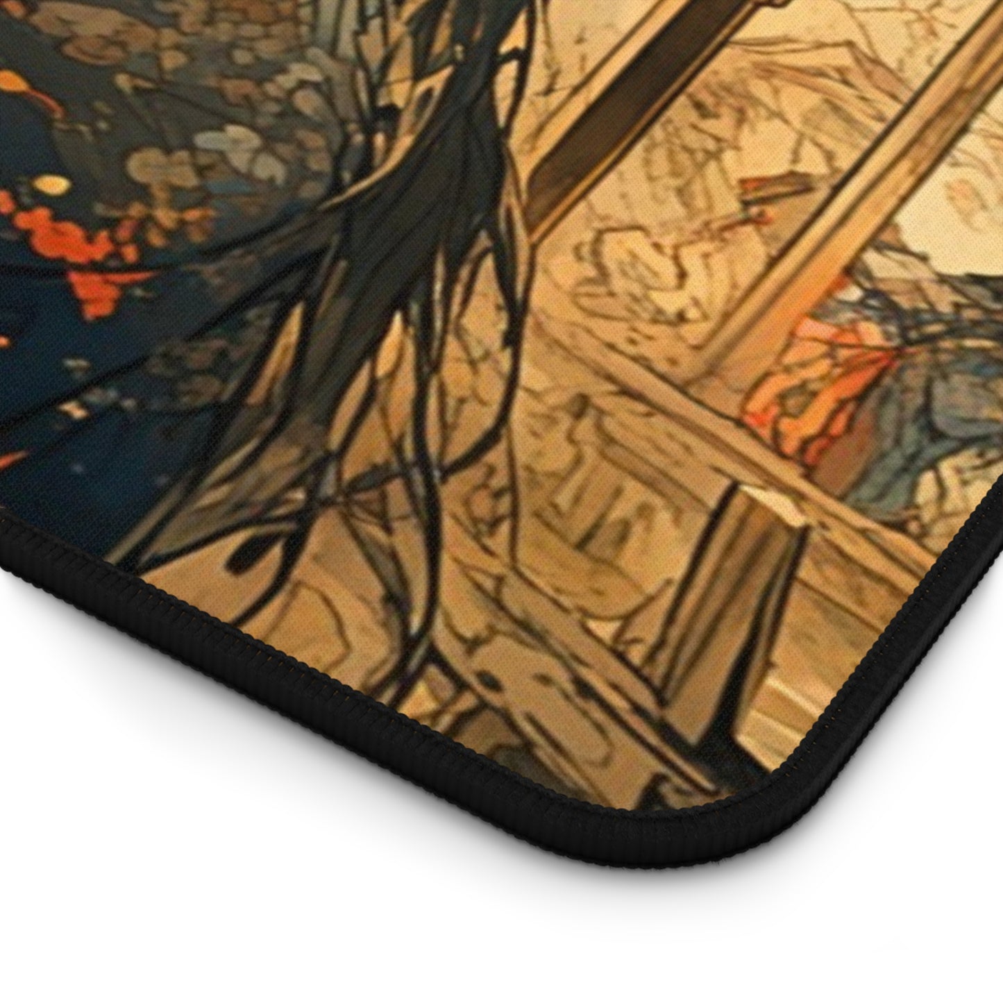 Nihonga - Whispers of the Flame Desk Mat