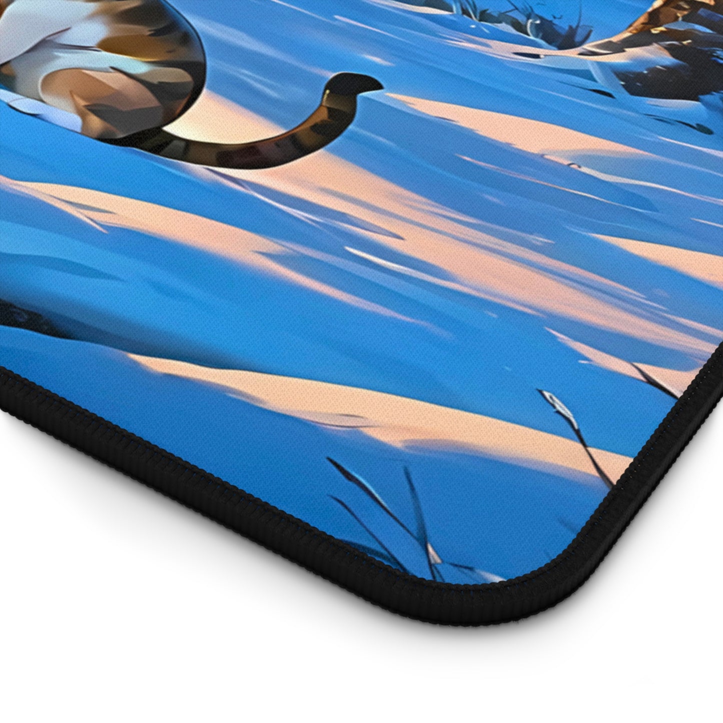 Yumeko – Moonlit Stray and Frozen Maid Lewd Desk Mat anime desk mat with dreamy waifu illustration in classic anime style, featuring a beautiful Japanese anime girl and soft aesthetic design