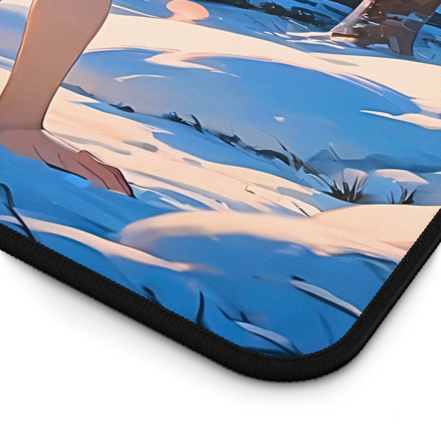 Yumeko – "Our Love Will Never Die" Lewd Anime Desk Mat anime desk mat with dreamy waifu illustration in classic anime style, featuring a beautiful Japanese anime girl and soft aesthetic design