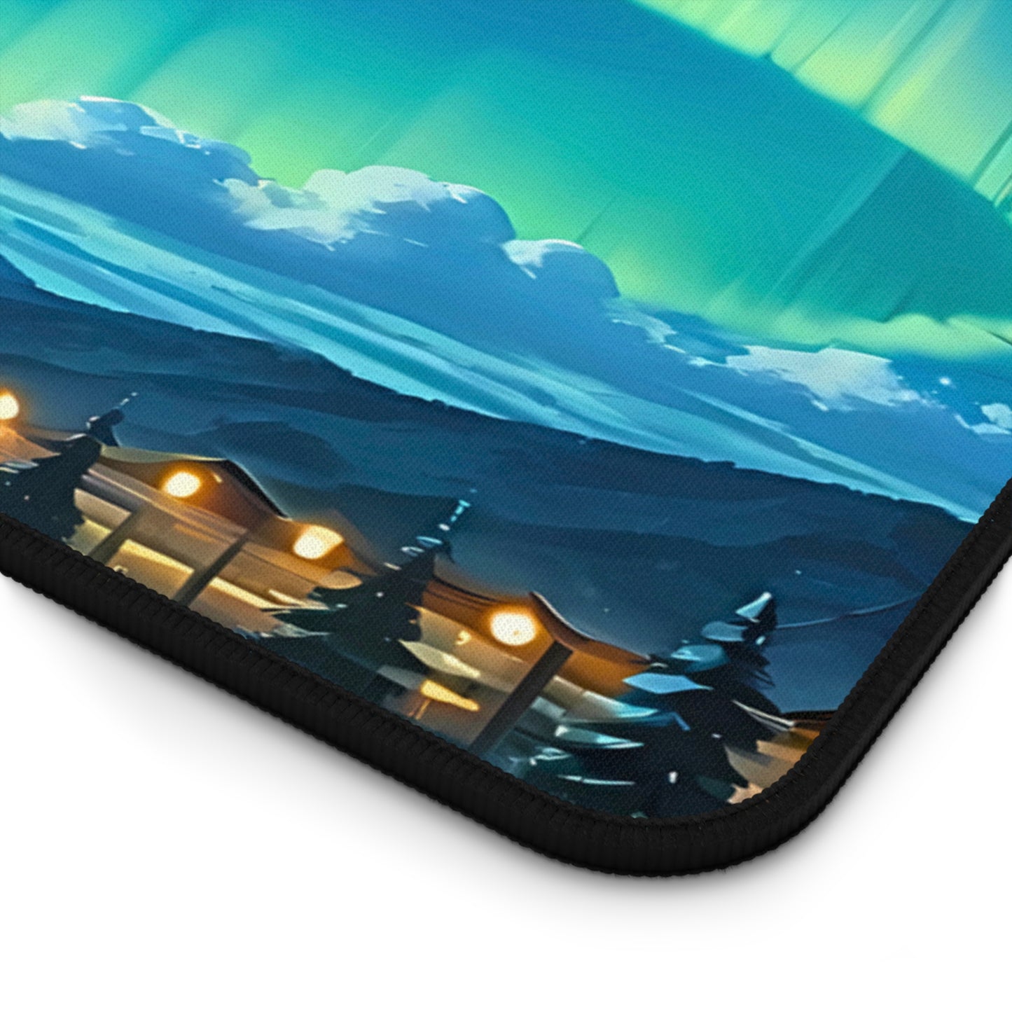 Yumeko – Aurora Blessing Desk Mat anime desk mat with dreamy waifu illustration in classic anime style, featuring a beautiful Japanese anime girl and soft aesthetic design