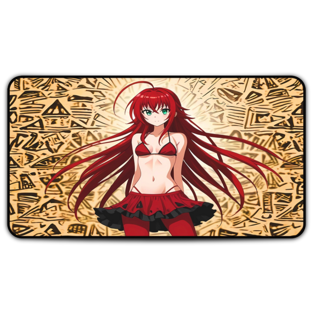 Sexy Egyptian Redhead Anime Desk Mat sexy anime girl, lewd waifu artwork