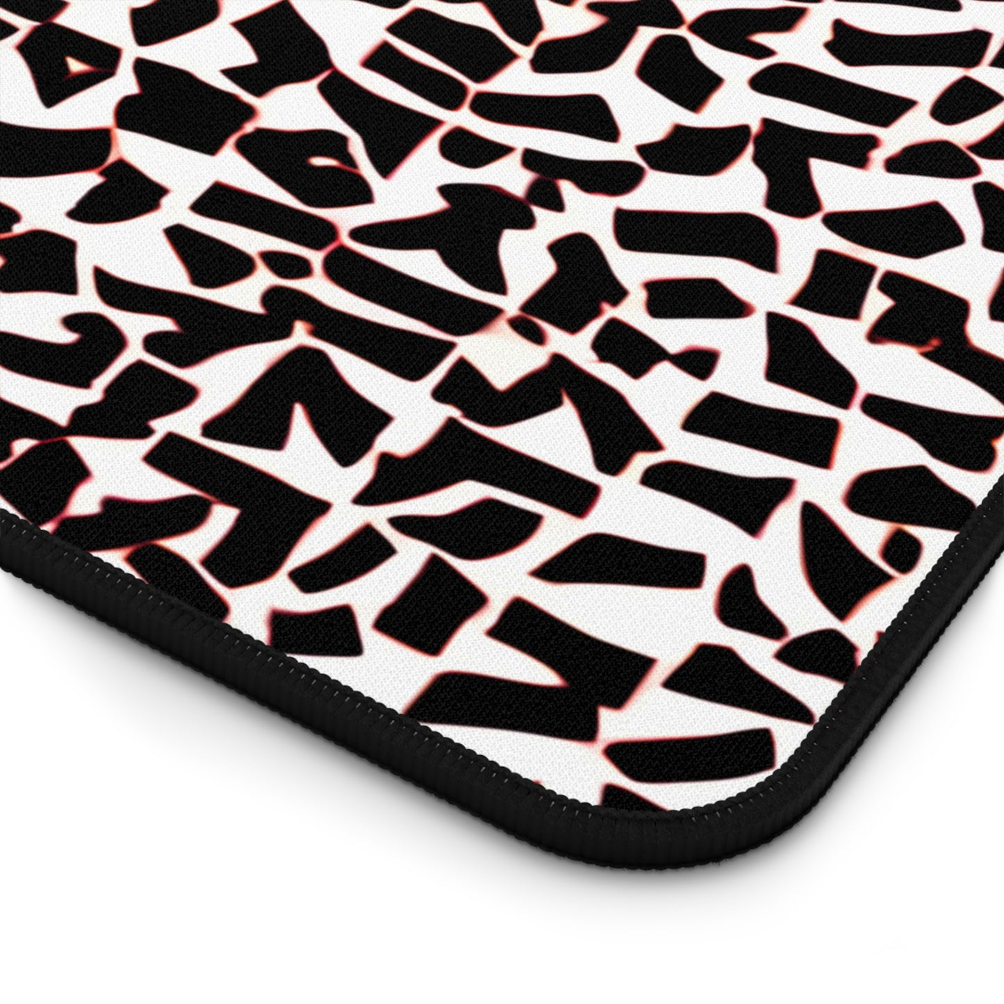 Cute Anime Girl Black & White Pattern Desk Mat sexy anime girl, lewd waifu artwork