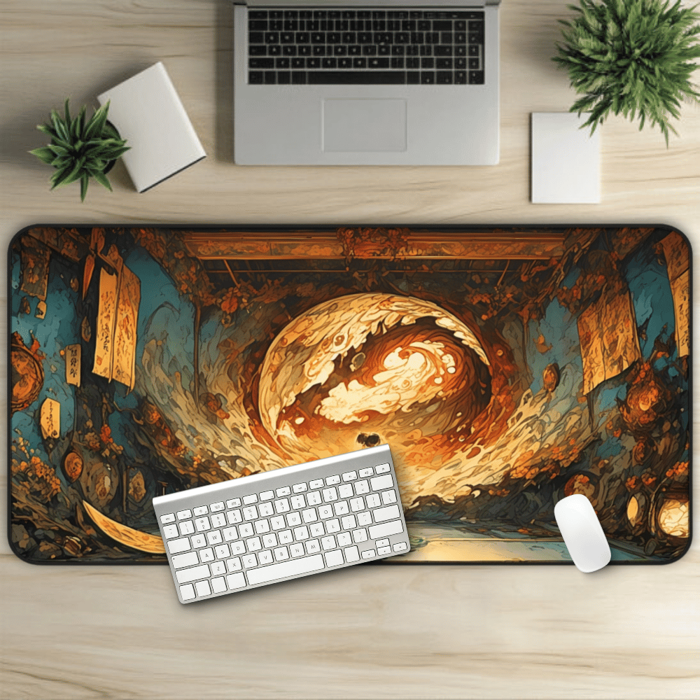 Nihonga - Moonlight Spiral Nihonga Desk Mat