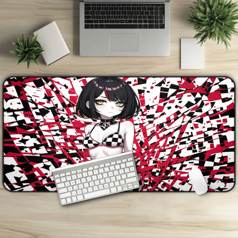 Sexy Goth Waifu Desk Mat "It's You"