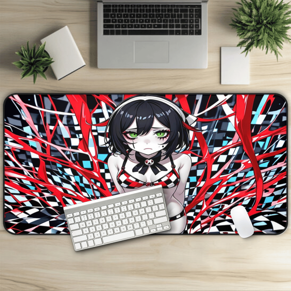 Quirky Goth Anime Waifu Desk Mat