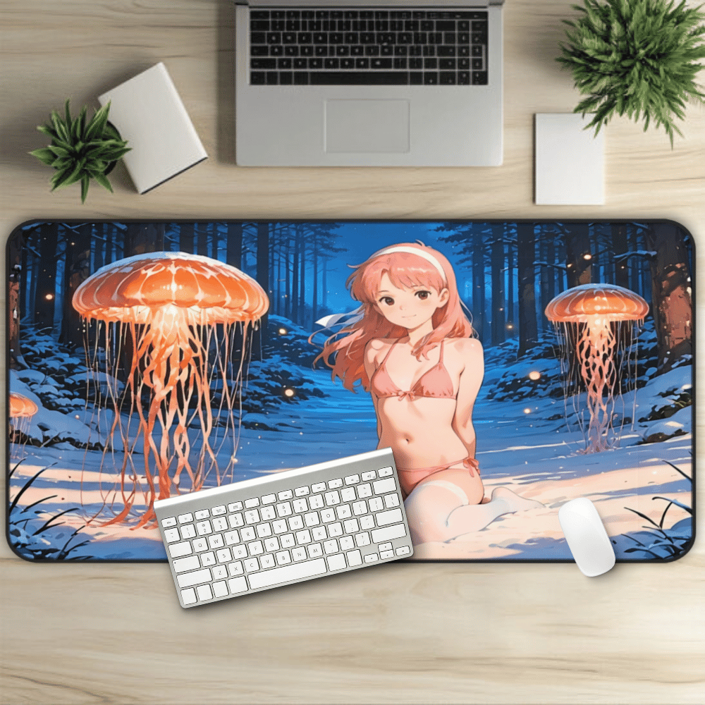 Yumeko - Pink Orchid & Java Apple Lewd Desk Mat