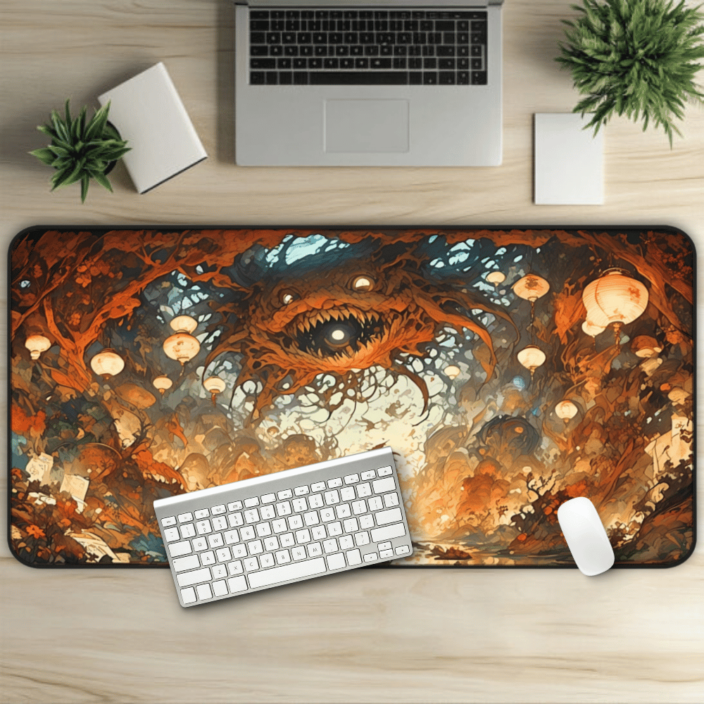 Nihonga - Watcher in the Woods Desk Mat