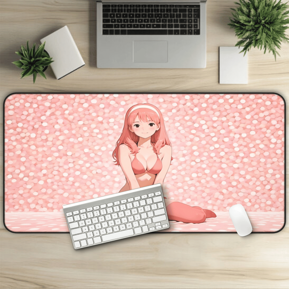 Yumeko – Pink Blossom & Velvet Flame Lewd Desk Mat