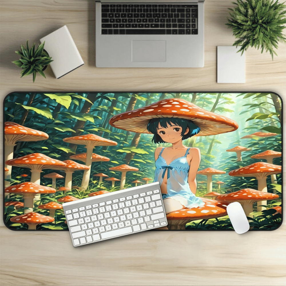 Yumeko – Forest Spirit & Giant Toadstool Desk Mat
