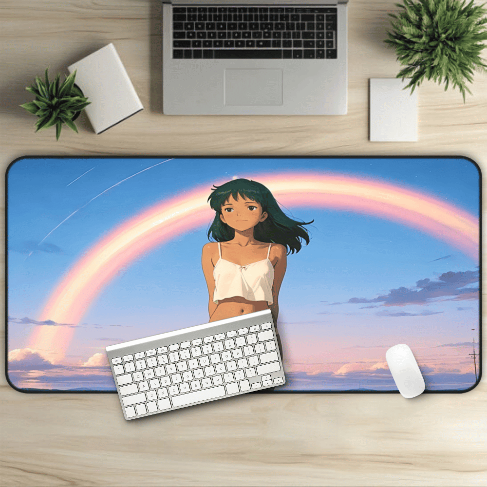 Yumeko – Tan Waifu & Rosy Sunset Desk Mat