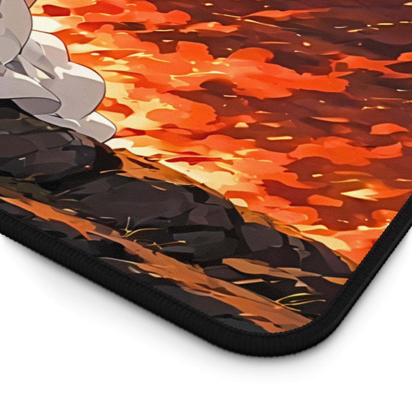 Yumeko – Nostalgia Under the Firey Sky Desk Mat anime desk mat with dreamy waifu illustration in classic anime style, featuring a beautiful Japanese anime girl and soft aesthetic design