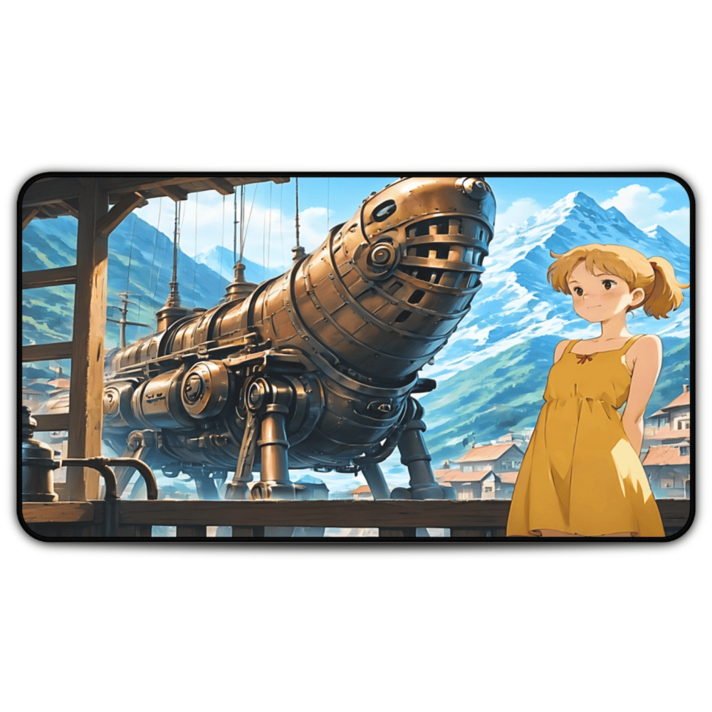 Yumeko – Dandelion & Summer Gears Desk Mat anime desk mat with dreamy waifu illustration in classic anime style, featuring a beautiful Japanese anime girl and soft aesthetic design