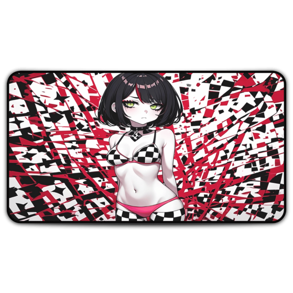 Sexy Goth Waifu Desk Mat "It's You"