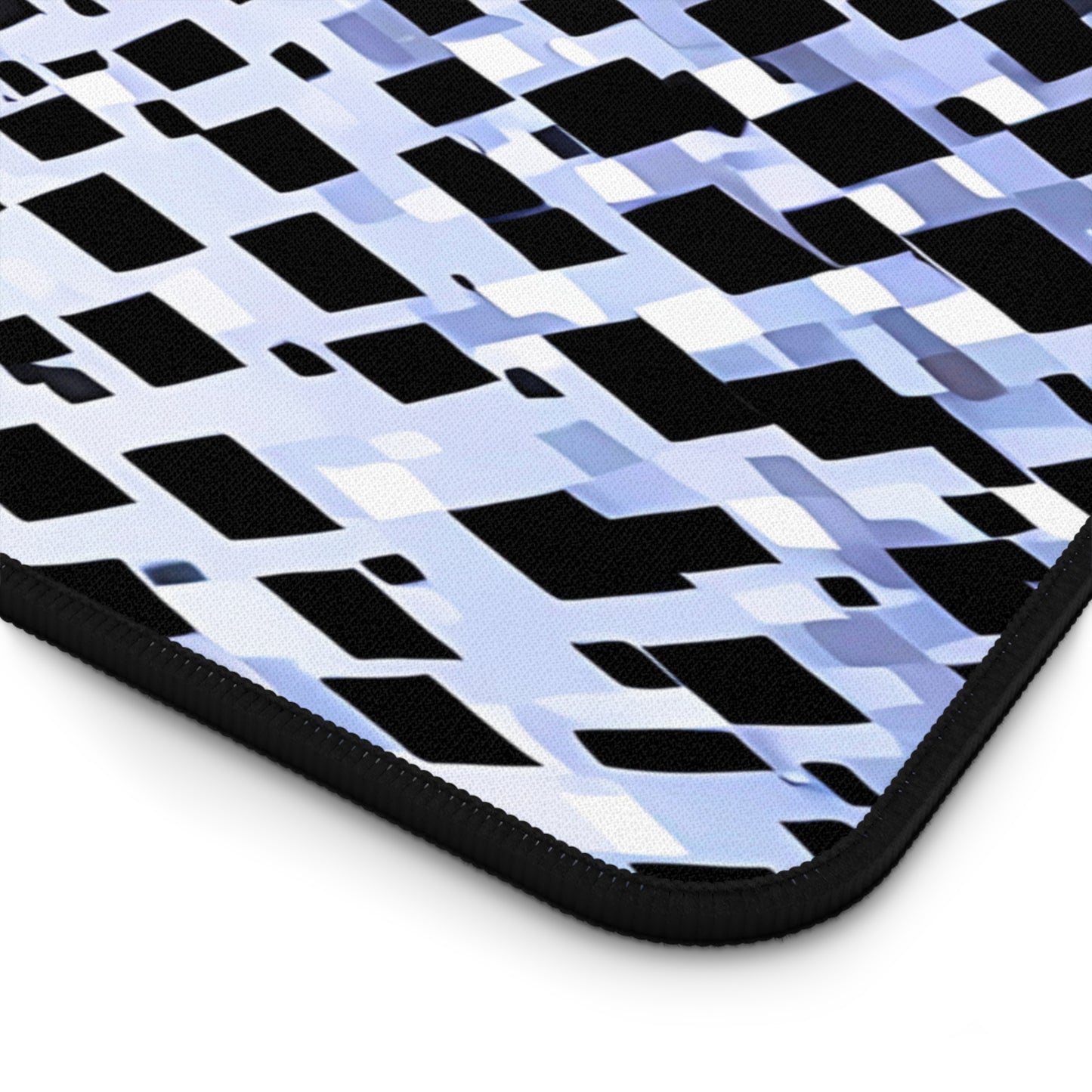 Kawaii Blue Checkers Goth Girl Desk Mat featuring kawaii-inspired art loved by fans of cute anime, games, and accessories