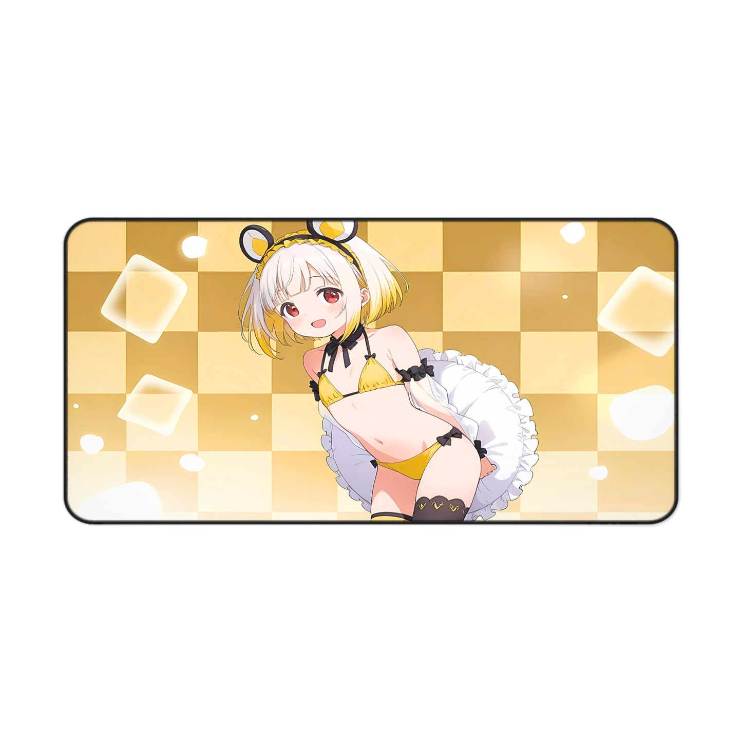 Cute Yellow Lingerie Small Breasts Mouse Girl Desk Mat