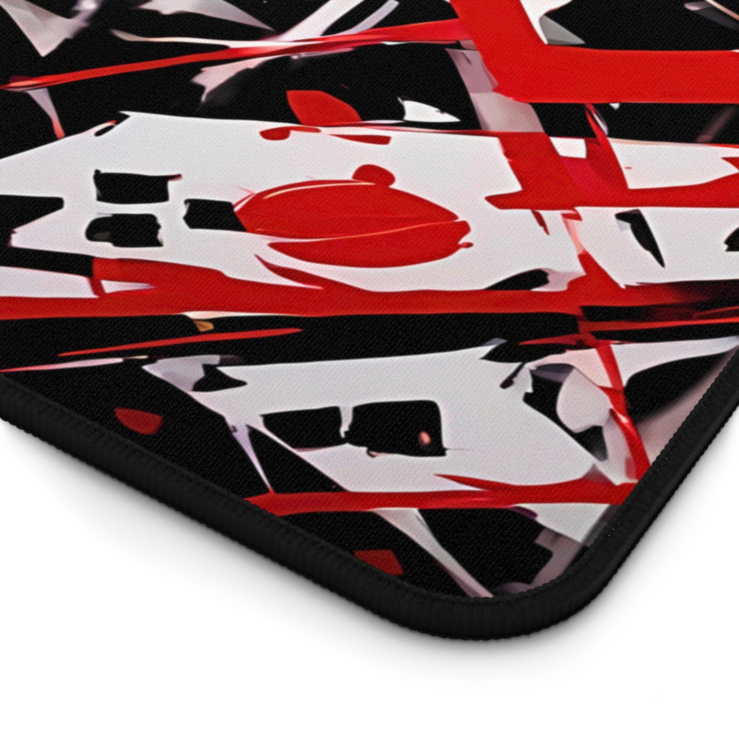 Abstract Goth Girl Desk Mat "Blood Red"