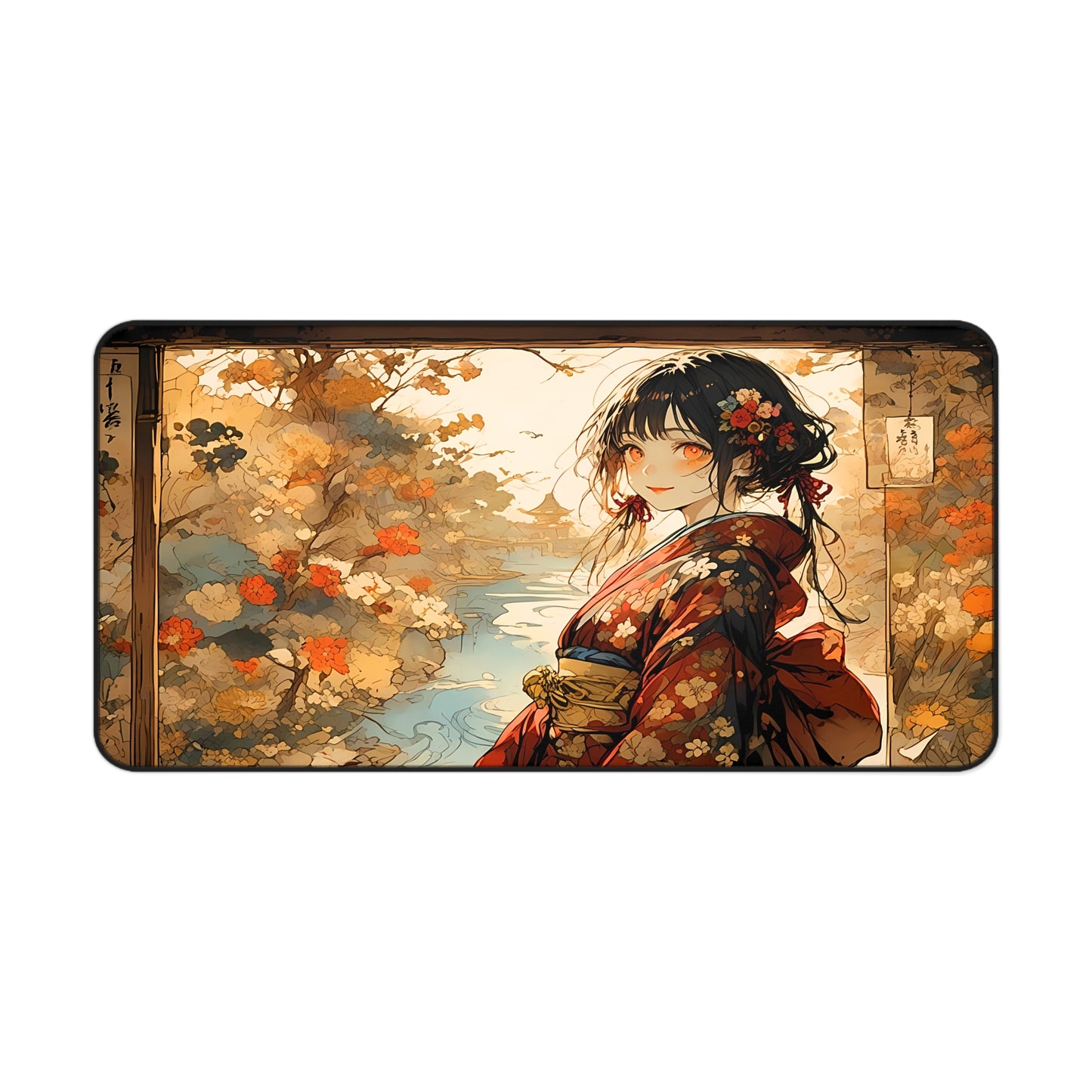 Nihonga - Red Spirit & Twilight Garden Desk Mat