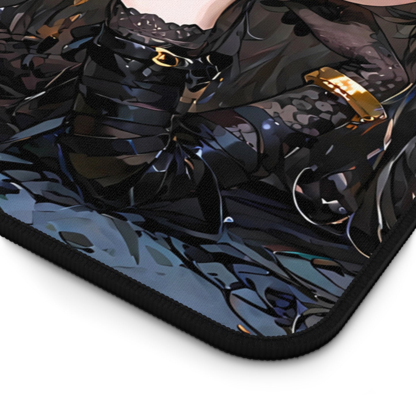 Lewd Dark Seraph Anime Girl Desk Mat with anime girl art, desk mat, waifu, gamer, cute, aesthetic, anime setup, big ass, fallen angel, hentai, ecchi, naked, bondage, angel wings, pale skin, pantyhose, black socks, stockings, melancholic, playmat, mousepad, gift, legs, lewd, artwork, fan art