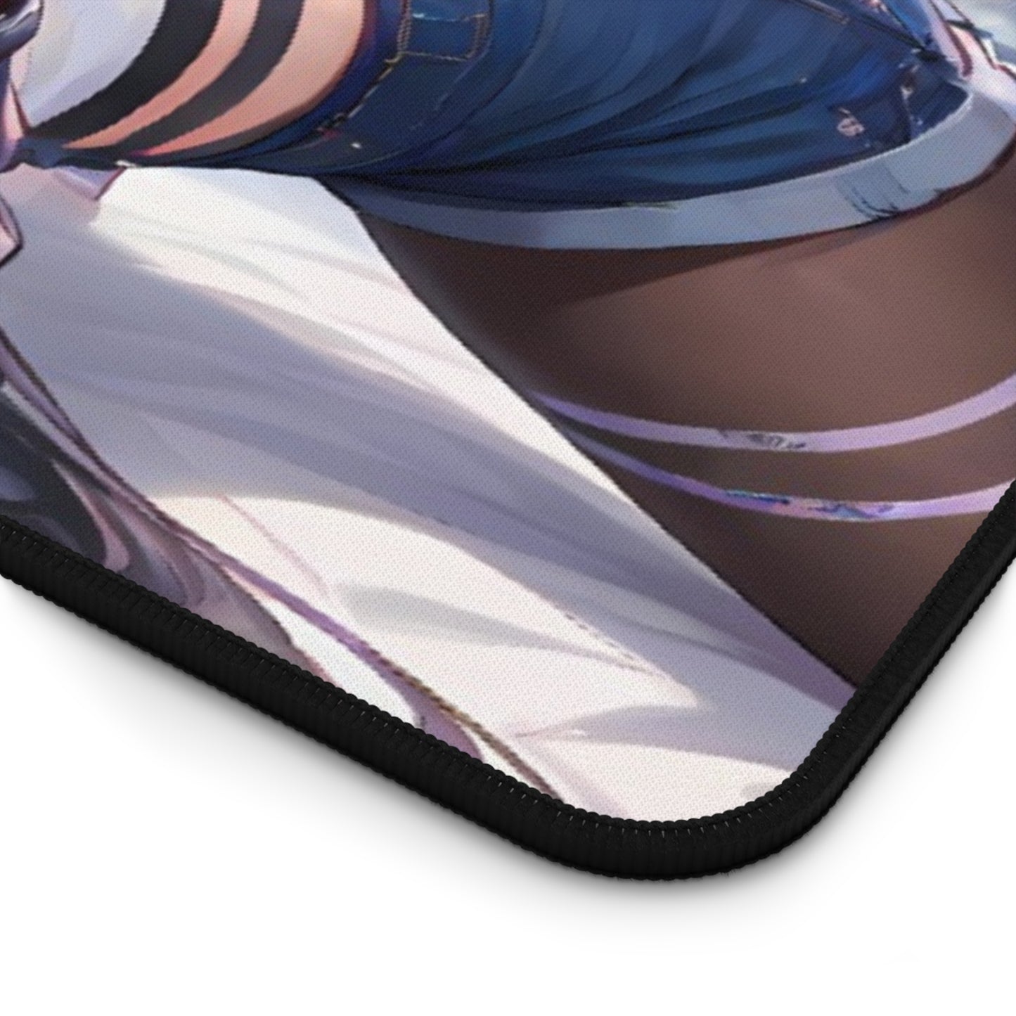 Sexy Anime Gamer Waifu Playing Video Games Desk Mat with anime girl art, desk mat, waifu, gamer, cute, aesthetic, anime setup