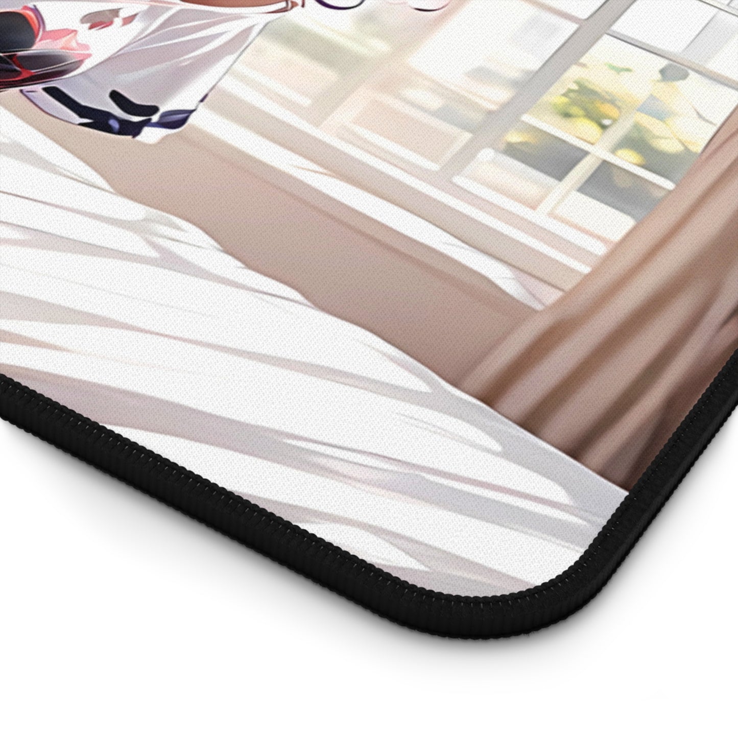 Sexy Lavender Gamer Waifu Desk Mat with anime girl art, desk mat, waifu, gamer, cute, aesthetic, anime shop, mousepad, store, hentai, ecchi, lewd, artwork, large, breasts