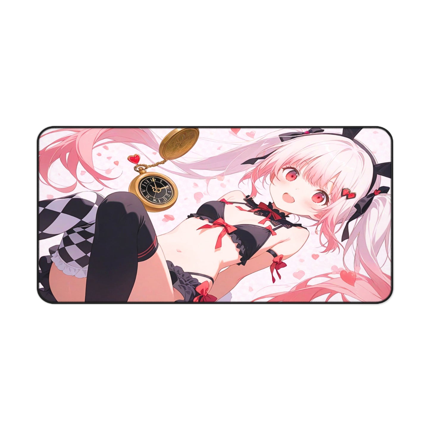 Rabbit costume anime girl desk pad
