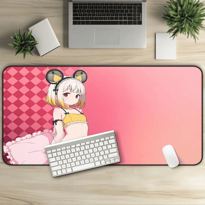 Sexy Malice Dormouse naked desk mat yellow underwear hentai artwork